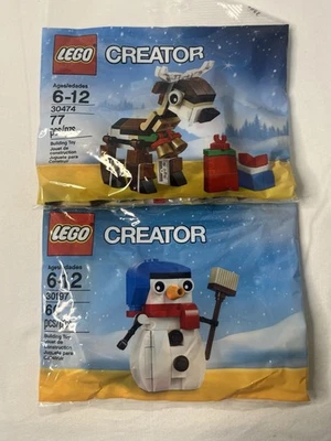 LEGO 30474 30197 Creator Reindeer Snowman Polybag Retired Holiday Christmas NEW - Image 1 of 4