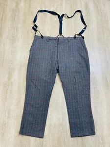 VTG Northway Mens Wool Pants 47”Wx 27”L Gray Pin Striped Water Repellent - Picture 1 of 17