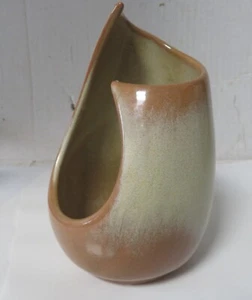 Vintage 1964 Frankoma Pottery 302 Freeform Candle Vase 6” Desert Gold 13oz - Picture 1 of 8