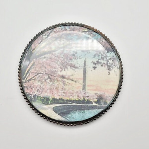 Petite boîte à bijoux en verre fleur de cerisier Wine Coaster Washington DC