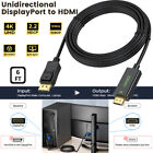 6FT 10FT Display Port to HDMI Cable DP Adapter Converter Audio Video PC 4K 1080P