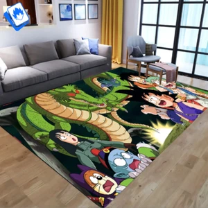 Tappeto Dragon Ball 80x120cm Goku Shenron Pilaf Yamcha Bulma Shu Anime - Picture 1 of 6