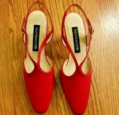 50% de descuento ¡Nuevo! Zapatos de salón Naturalizer para mujer rojos con cordones de tela talla superior 10M Foto 1 de 4