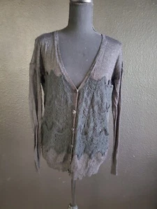 Women's Sparkly With Lace See Through Button Up Cardigan Size: Small Blouse - Picture 1 of 4