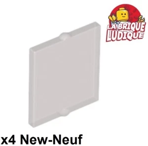 LEGO 4x Vetro Finestra 1x2x2 Flat Anteriore Fumè Nera Trans Black 60601 Nuovo - Picture 1 of 1