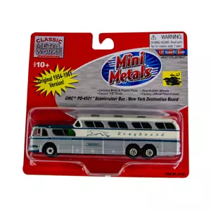 CMW Mini Metals GMC PD-4501 Scenicruiser Greyhound Bus New York Board 1:87 HO - Picture 1 of 3
