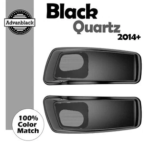 Advan Black Quartz 6x9" Saddlebag Speaker Lids Fits 2014+ Harley Touring - Picture 1 of 7