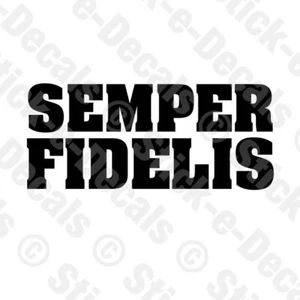 SEMPER FIDELIS SEMPER FI United States Marine Corps Decal Marines - Picture 1 of 7