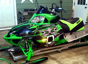 Arctic Cat Firecat Sabercat Graphics Kit Envolvente F5 F6 F7 2003 - 2006 #3333 Verde - Imagen 1 de 5