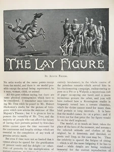 Artist Lay Figures Mad Genius Earlswood Asylum Rare Antique Articles 1898 - Foto 1 di 7