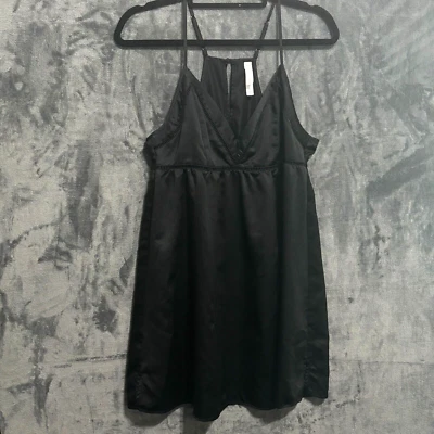 Gilligan & O'Malley Babydoll Vestido/Vestido Sin Cordones Talla M Negro Chemise Foto 1 de 4