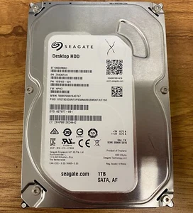 SEAGATE 1000GB/1TB Desktop 3.5" SATA Hard Drive HDD ST1000DM003 STR009 *AS IS* - Picture 1 of 6