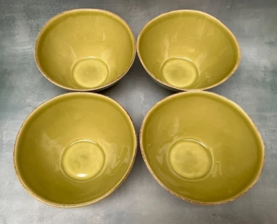 Crate and Barrel Marin Green set of 4 Soup/Cereal Bowls 6” - Image 1 of 3