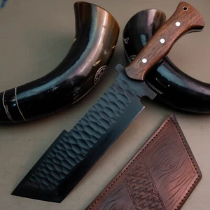 14.1" HUNT IT CUSTOM HAND MADE SKINNING MILITARY EDC COMBAT DAMASCUS SURVIVAL - Picture 1 of 12