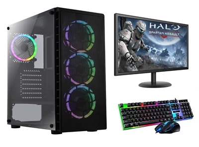 FCS Fast Gaming PC Computer Intel Core i3 8GB 500GB HDD Windows11 2GB GT730 - Image 1 of 4