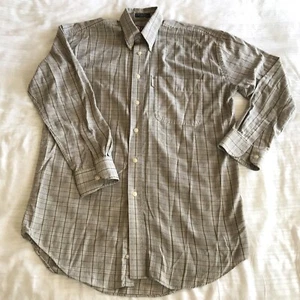 CHAPS RALPH LAUREN stretch plaid mens sleeve shirt POCKET SMALL (40” chest) - Picture 1 of 11