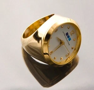 Vintage La Mer Collections ring Watch IP Gold finish Size 7 - Picture 1 of 3