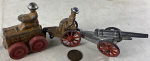 Vintage 1930's Lead Barclay Armored Artillery Cannon Set