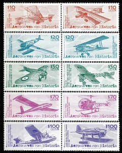 Chile 2013 Michel # 2464 - 2473 Aviones con historia - Juego completo - MNH VF - Imagen 1 de 1
