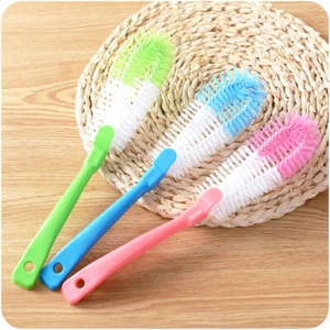 3pcs Bottle Cup Dish Pot Kitchen Long Cleaning Washing Brush (one color each) - Picture 1 of 11