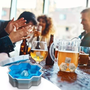 AU NEW Silicone Ice Cube Mold Dice Chocolates Mould Tray Home Bar Wine Ice Maker - Picture 1 of 8