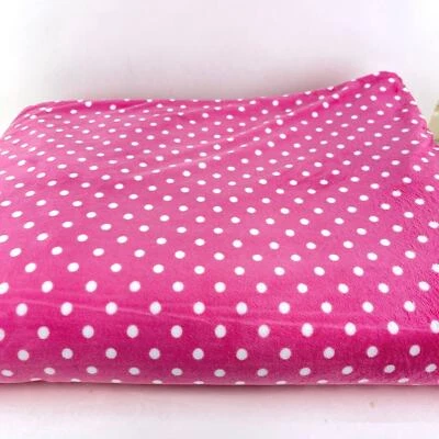 Funda nórdica Pottery Barn Kids terciopelo rosa lunares tamaño doble Foto 1 de 4