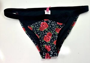Betsy Johnson Velvet Panties. Lack Rise Black Velvet Bikini Cut Panties Small - Picture 1 of 8