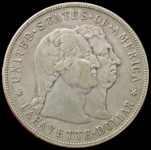 1900 SILVER USA LAFAYETTE COMMEMORATIVE $1 DOLLAR EXTREMELY FINE - Picture 1 of 2