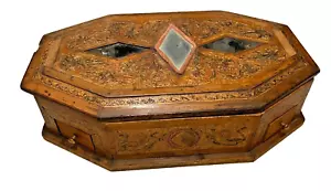 Victorian Inlaid American Tramp Art Sewing Box - Picture 1 of 12