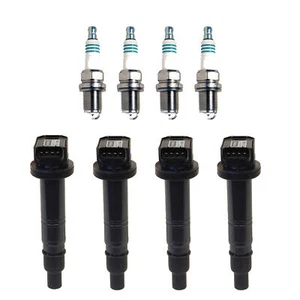 Denso 4 Ignition Coil & 4 Iridium Power Spark Plug 0.04 Kit For Toyota Scion L4 - Picture 1 of 1