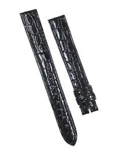 Genuine New Cartier 13mm x 12mm Black Crocodile Leather Watch Band Strap - Picture 1 of 5