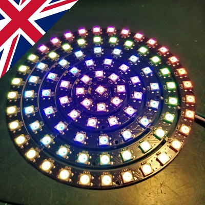 🇬🇧 93 WS2812B addressable RGB NeoPixel-compatible LEDs on rings, 110mm circle - Image 1 of 4