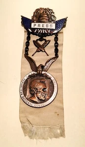 1912 Republican Natl Convention "PRESS" Medaille - schöner Artikel - Bild 1 von 4