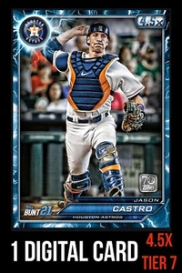 JASON CASTRO ASTROS 4.5x TIER 7 BASE BLUE LIGHTNING Topps BUNT DIGITAL CARD - Picture 1 of 1