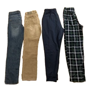 Lot of 4 pair Boys size 14 Jeans Corduroy Jogging pants Pjs Childrens Place .. - Picture 1 of 12