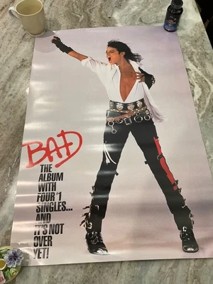 迈克尔·杰克逊 1998 年不良原版宣传海报 24x36 — 第 1/4 张图片