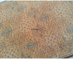 Contemporary Muted Beige Oushak Rug 8x10 9x12 10x14 12x15 Hand Knotted Area Rugs - Picture 1 of 12