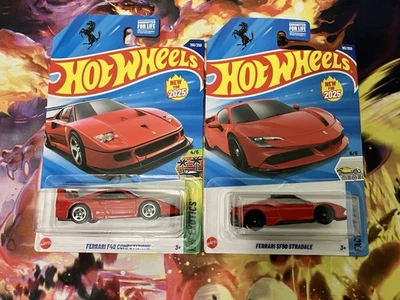 Hot Wheels 2025 New Models FERRARI F40 COMPETIZIONE & FERRARI SF90 STRADALE - Image 1 of 3