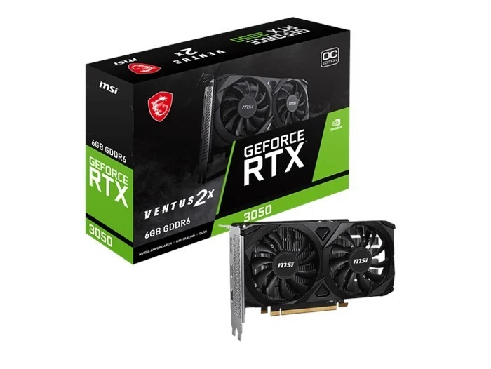 MSI VENTUS GeForce RTX 3050 2X E 6G OC NVIDIA 6 GB GDDR6 - V812-055R