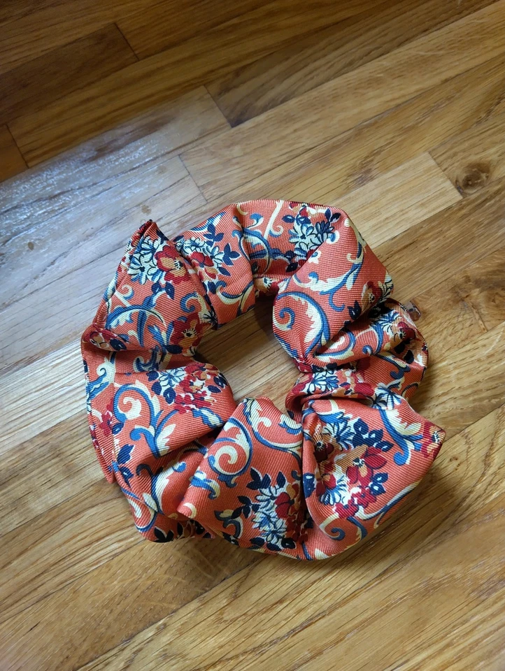 Scrunchie Mens Upcycled Hair Tie Accessory Silk Handmade  - Image 1 of 1