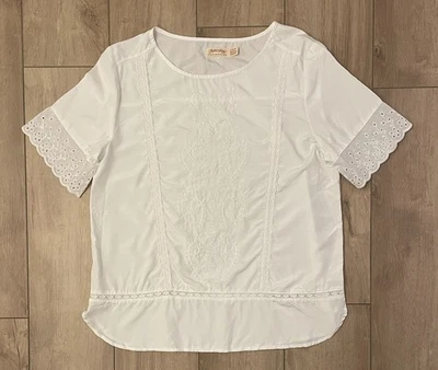 Vintage Y2K Faded Glory Embroidered Tunic Top-Women's L-Cottagecore-White - Image 1 of 4