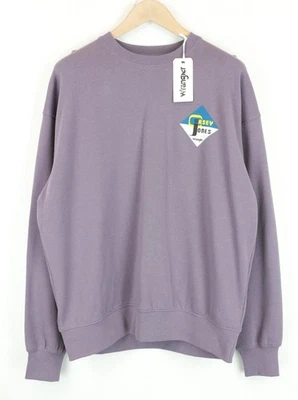 Wrangler Uomo M Leggero Viola Manica Lunga Felpa Cotone Pullover Tempo Libero - Imagen 1 de 4