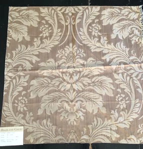 HIGHLAND COURT Catlin Damask in Cloud 26"  Cotton Fabric Sample pc 1 - Picture 1 of 4
