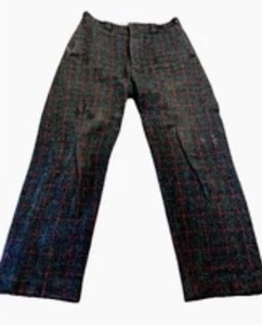 Pantalones de hombre Johnson Woolen Mills de colección 34” X 30” grises a cuadros de caza EE. UU. - Imagen 1 de 9