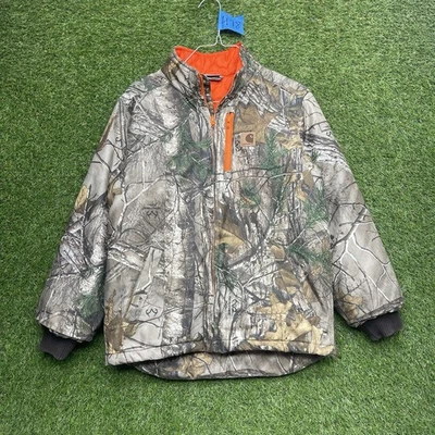 Carhartt Realtree Camo Jacket Youth Medium 10/12 Kids Zip Hunting Outdoor Coat - Image 1 of 4