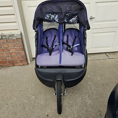 Baby Trend Expedition Double Jogger Stroller 3 Wheel Folding Running Dual Brake - Image 1 of 4