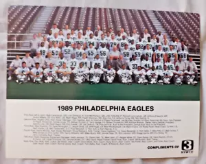 Foto vintage del equipo Philadelphia Eagles 1989 - Imagen 1 de 1