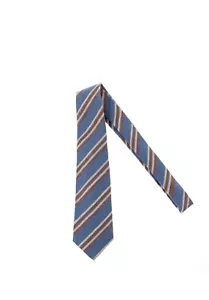 Kiton Tie (Baby Blue, Orange, White Color) Rugged Style - Picture 1 of 9