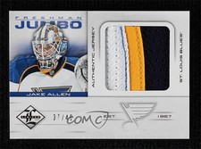 2012-13 Panini Limited Freshman Jumbo Materials Prime /49 Jake Allen Rookie RC