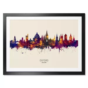 Oxford Skyline, Poster, Canvas or Framed Print, watercolour painting 15235 - Picture 1 of 6